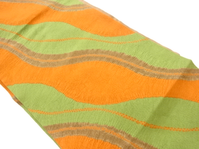 絞り抽象曲線模様名古屋帯